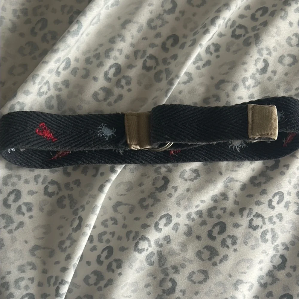 Navy Belt with Crab & Lobster Accents - Small